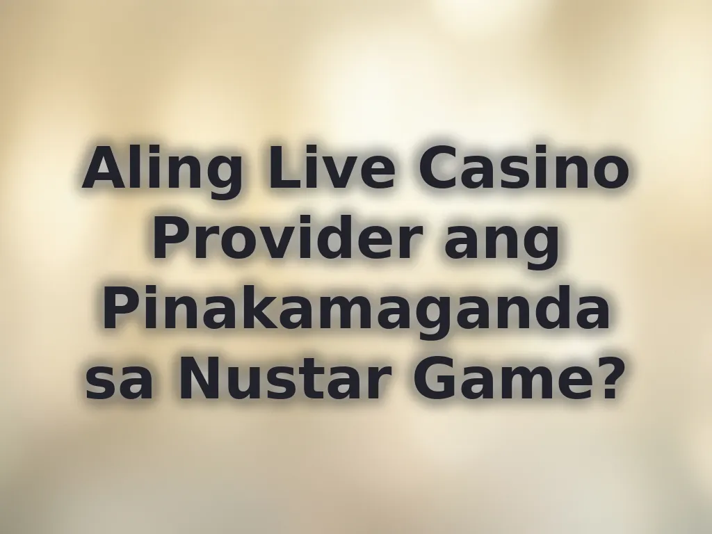 Iba't ibang casino providers