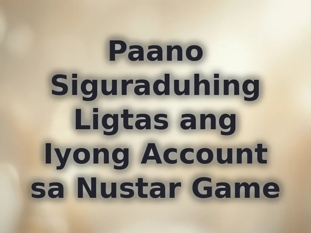 Account security checklist